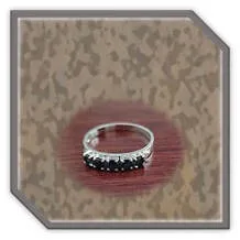 Main page item 9ct white gold & 5 x round sapphires ladies eternity ring $750D