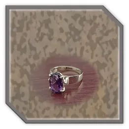 LR00800C-9ct Yellow Gold Amethyst Ladies Ring. $800.00