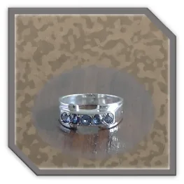LR01000A-Sterling Silver Sapphire Ladies Ring. $1000.00
