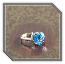 Main page item 9ct yellow gold & heart shaped topaz ladies ring $1000B