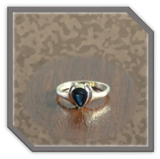 Main page item 9ct yellow gold & sapphire ladies ring $1100C