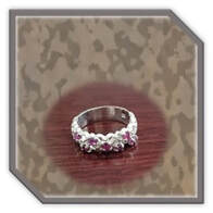 Main page item silver & 7 natural ruby ladies ring $1200D