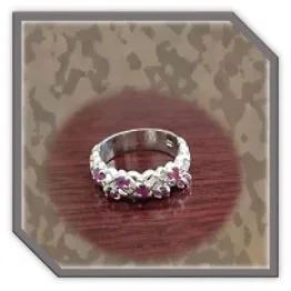 LR01200D-Sterling Silver Ruby Ladies Ring. $1200.00