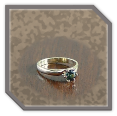 Main page item 9ct yellow gold & teal sapphire ladies ring $1400A