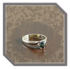 Main page item 9ct yellow gold & teal sapphire ladies ring $1400A