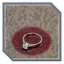 Main page item 18ct yellow gold & solitaire diamond ladies ring $1500E