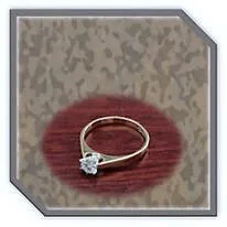 Main page item 18ct yellow gold & solitaire diamond ladies ring $1500E