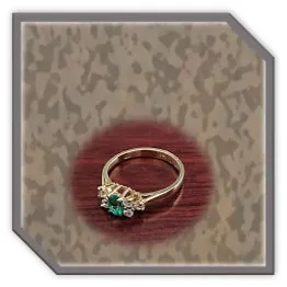 LR01600F-18ct Yellow Gold Diamond Gilson Emerald Ladies Ring. $1600.00