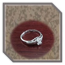 Main page item 18ct platinum & square diamond ladies ring $1800B