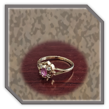 Main page item 18ct yellow gold marquis cut ruby & 4 x diamond ladies ring $1800C