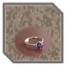 Main page item 18ct yellow gold & round sapphire ladies ring $1800E