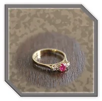 Main page item 18ct yellow gold diamond & ruby ladies ring $2000A