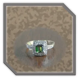 LR02000B-9ct Yellow Gold Tourmaline Diamond Ladies Ring. $2000.00