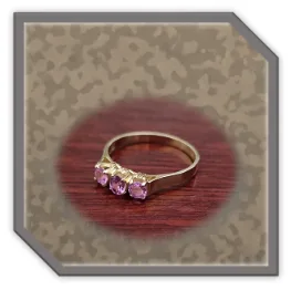 LR02000D-9ct Yellow Gold Pink Sapphire Ladies Ring. $2000.00