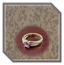 LR02500A-14ct Yellow Gold Pink Sapphire Diamond Ladies Ring. $2500.00