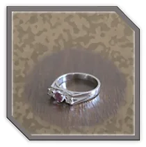 Main page item 18ct white gold diamond & round ruby ladies ring $3000A