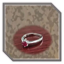 Main page item 18ct white gold & round ruby solitaire ladies ring $3000D