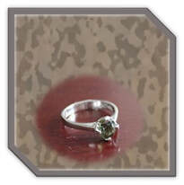 Main page item 18ct platinum & teal sapphire ladies ring $3200A