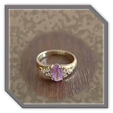 Main page item 14ct yellow gold cubic & pink sapphire ladies ring $3600A
