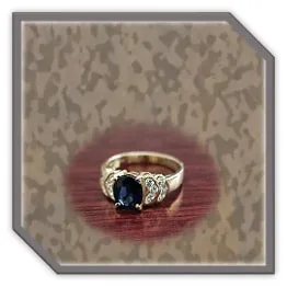 LR03800A-14ct Yellow Gold Sapphire Cubic Ladies Ring. $3800.00
