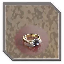 Main page item 18ct yellow gold diamond & sapphire ladies ring $3800B