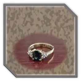 LR04000A-14ct Yellow Gold Teal Sapphire Cubic Ladies Ring. $4000.00