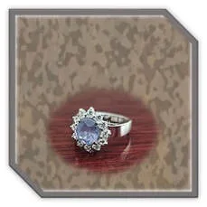 Main page item 14ct white gold Sri Lankan sapphire & cubic ladies ring $4000B