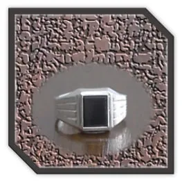 MR00150C-Sterling Silver Onyx Men's Ring. $150.00