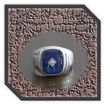 Main page item men's silver & stone-set synthetic sapphire ring $200AE