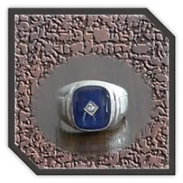 MR00200AE-Sterling Silver Synthetic Sapphire Men's Ring. $200.00