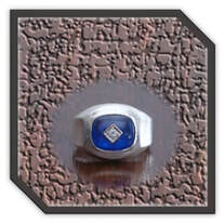 Main page item men's silver & stone-set synthetic sapphire ring $200AF