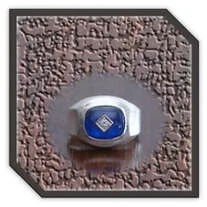 Main page item men's silver & stone-set synthetic sapphire ring $200AF