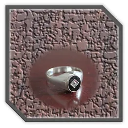 MR00200AG-Sterling Silver Onyx Men's Ring. ​$200.00