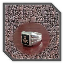 Main page item men's silver & onyx masonic ring $200AI