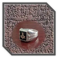 Main page item men's silver & onyx masonic ring $200AI