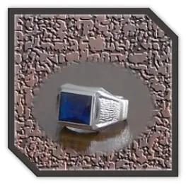 MR00200F-Sterling Silver Synthetic Sapphire Men's Ring. $200.00