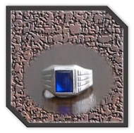 Main page item men's silver & synthetic sapphire ring $200H