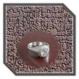 MR00200K-Sterling Silver Cubic Men's Ring. $200.00