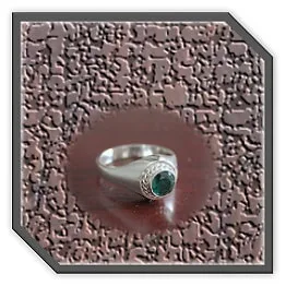 MR00200L-Sterling Silver Gilson Emerald Men's Ring. $200.00