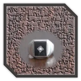 MR00200M-Sterling Silver Onyx Men's Ring. $200.00