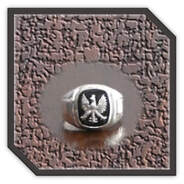 Main page item men's silver & onyx eagle ring $200P