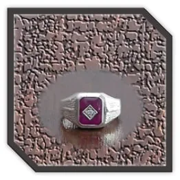 MR00200Q-Sterling Silver Synthetic Ruby Men's Ring. $200.00