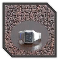 Main page item men's silver & haematite warrior head ring $200R