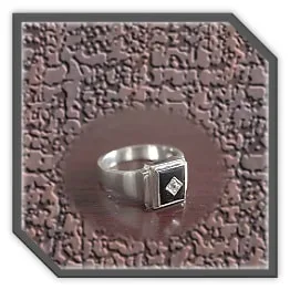 MR00200T-Sterling Silver Onyx Men's Ring. $200.00