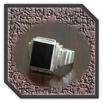 Main page item men's silver & plain onyx ring $200U