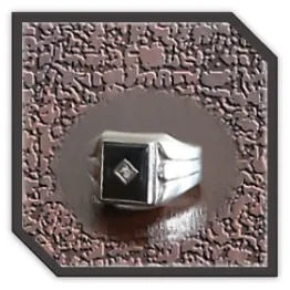 MR00200V-Sterling Silver Haematite Men's Ring. $200.00