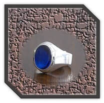 Main page item men's silver & synthetic sapphire ring $200W