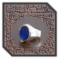 Main page item men's silver & synthetic sapphire ring $200W