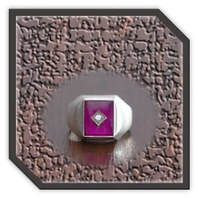 Main page item men's silver & stone-set synthetic ruby ring $200X