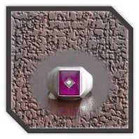 Main page item men's silver & stone-set synthetic ruby ring $200X